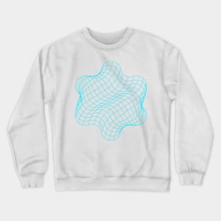 blue star wave grid Crewneck Sweatshirt